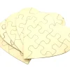 5 Puzzles cœur neutres bois 10 pièces à personnaliser 16 x 16 cm