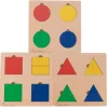 3 Puzzles fractions et portions en bois