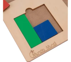 3 Puzzles fractions et portions en bois