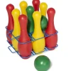 9 quilles 27 cm et 2 boules plastique bowling enfant