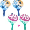 2 raquettes de plage en bois Beachball + 1 balle