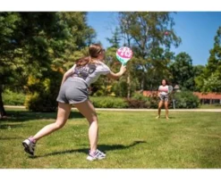 2 raquettes de plage en bois Beachball + 1 balle