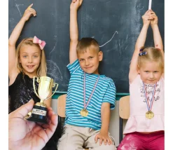 24 récompenses : 12 Médailles 3 cm et 12 trophées 8.5 cm