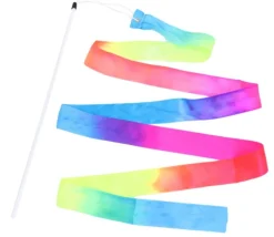 3 Rubans arc en ciel de 2 mètres - gymnastique rythmique