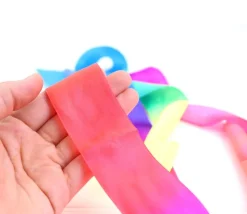 3 Rubans arc en ciel de 2 mètres - gymnastique rythmique