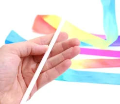 3 Rubans arc en ciel de 2 mètres - gymnastique rythmique