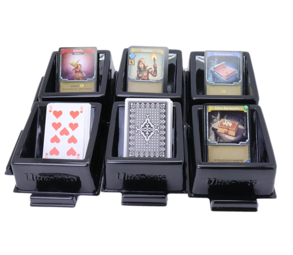 6 sabots de cartes à jouer empilables et connectables