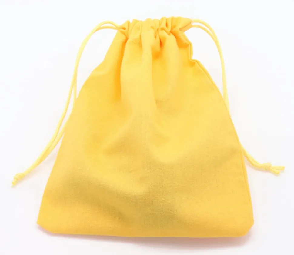 6 sacs colorés en coton 20 x 15 cm taille M