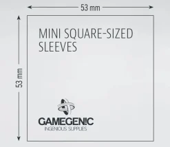 50 sleeves 53 x 53 mm pour cartes de 51 x 51 mm mini square pochette sleeves