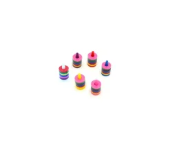 6 Socles avec 36 anneaux jetons troués