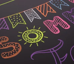 8 stylos à craie liquide couleurs vives pour tableau, ardoise, vitres