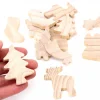 12 sujets de Noël en bois naturel à décorer