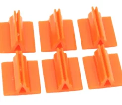 6 Supports de pions multicolores avec clips - socles