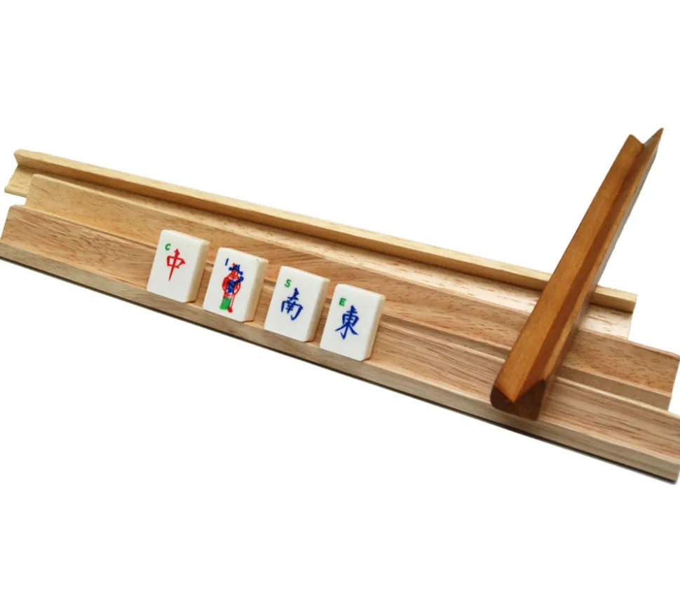 4 supports de pions pour jeu de lettres ou mah-jong 40 x 2 cm