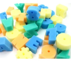 26 tampons lettres alphabet en éponge 4/5 cm