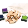 26 Tampons lettres de 1 cm + 3 encreurs