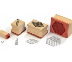 4 tampons unité, dizaine, centaine et milllier - base 10