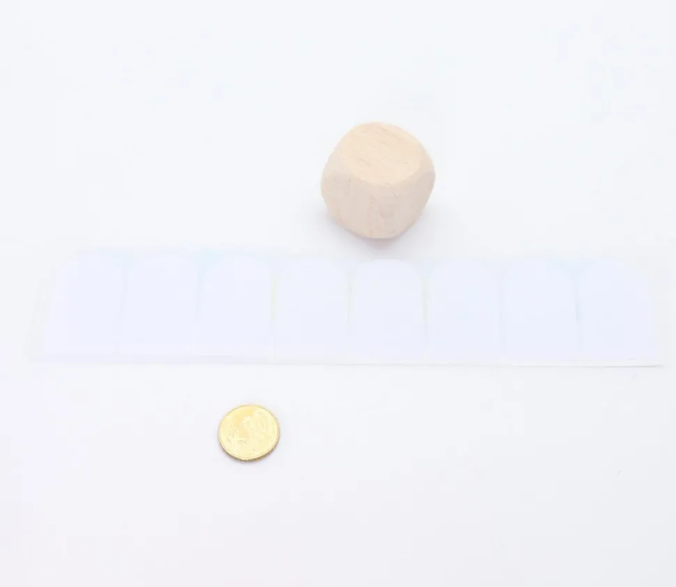 8 étiquettes 24 mm rondes autocollantes blanches pastille