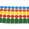 40 étiquettes 24 mm rondes autocollantes colorées pastilles en 5 couleurs