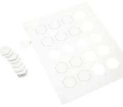 20 Tuiles 25 mm hexagones jetons épais blancs