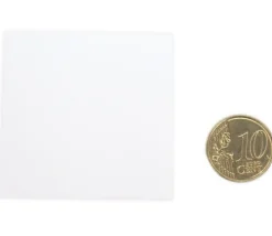 15 Tuiles carré 50x50 mm jetons blancs rigides