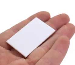 10 Tuiles jetons épais rectangles blancs 24x40 mm vierge à personnaliser