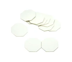 15 Tuiles octogones 50 mm blancs neutres à personnaliser