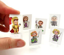 6 Tuiles personnages "chevalerie" 24 x 40 mm