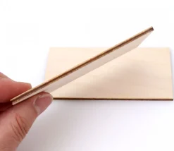 2 tuiles rectangles 10 x 5 cm en bois CP brut