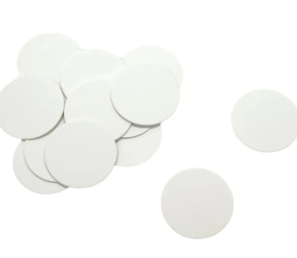 15 Tuiles rondes blancs 50 mm jetons ronds épais à personnaliser