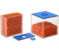 17 volumes géométriques plastique translucide 5.6 cm - Solides à remplir