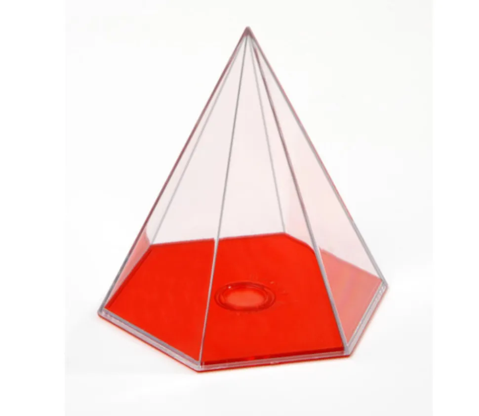 17 volumes géométriques plastique translucide 5.6 cm - Solides à remplir