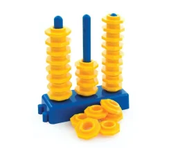 Abaque de tri - Socle 3 tiges + 27 jetons à enfiler