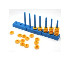 Abaque de tri - Socle 3 tiges + 27 jetons à enfiler