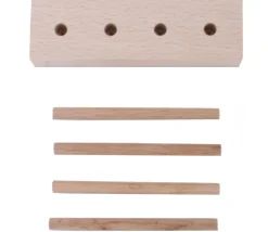 Abaque de tri bois - Socle 4 tiges taille identique sans jetons