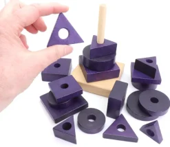 Abaque forme et épaisseur en bois 18 pièces