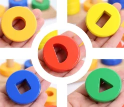 Abaque tout en bois : formes géométriques - 30 cm