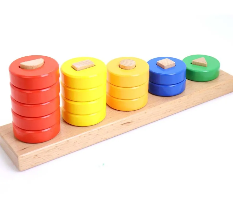 Abaque tout en bois : formes géométriques - 30 cm