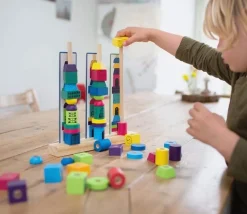 Abaque ville - Tours à empiler en bois