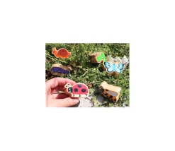 Abeille en bois 42 x 63 x 25 mm