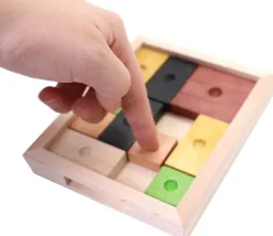 Ane rouge en bois - jeu casse tête