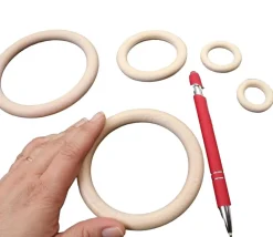 Anneau en bois 10 cm pour jeux de lancer et d'adresse