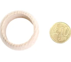 Anneau en bois naturel à personnaliser - Ø 35 mm - 20 mm de haut