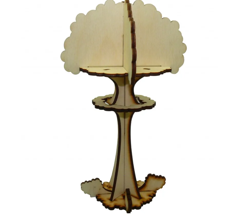 Arbre géant bois / nuage explosion 20 cm de haut