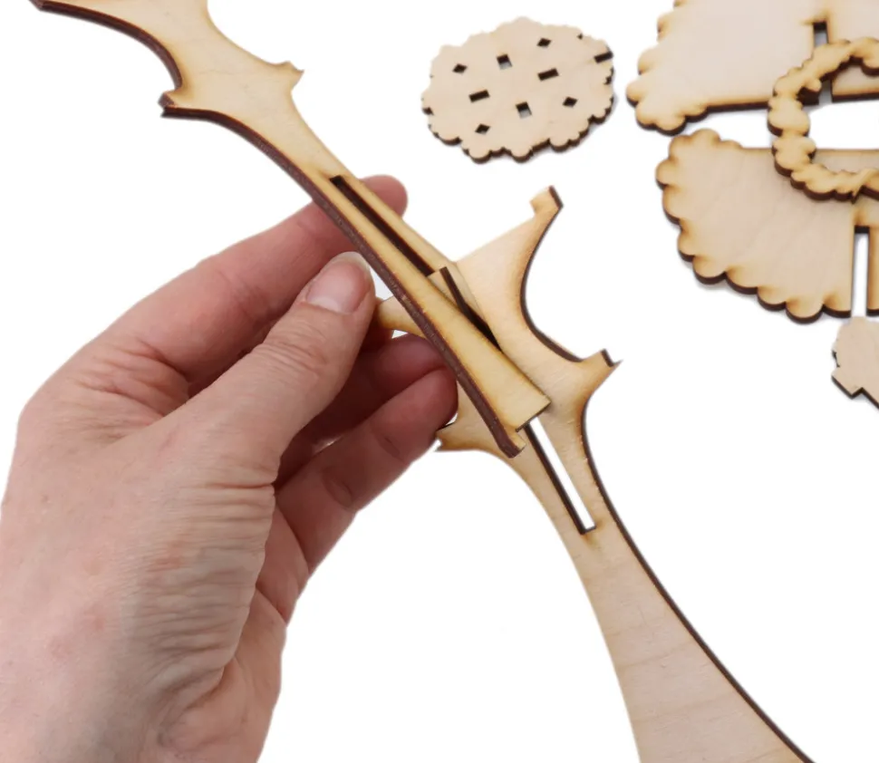 Arbre géant bois / nuage explosion 20 cm de haut