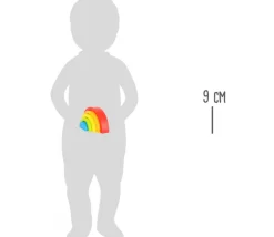 Arc-en-ciel multicolore en bois - 5 pièces