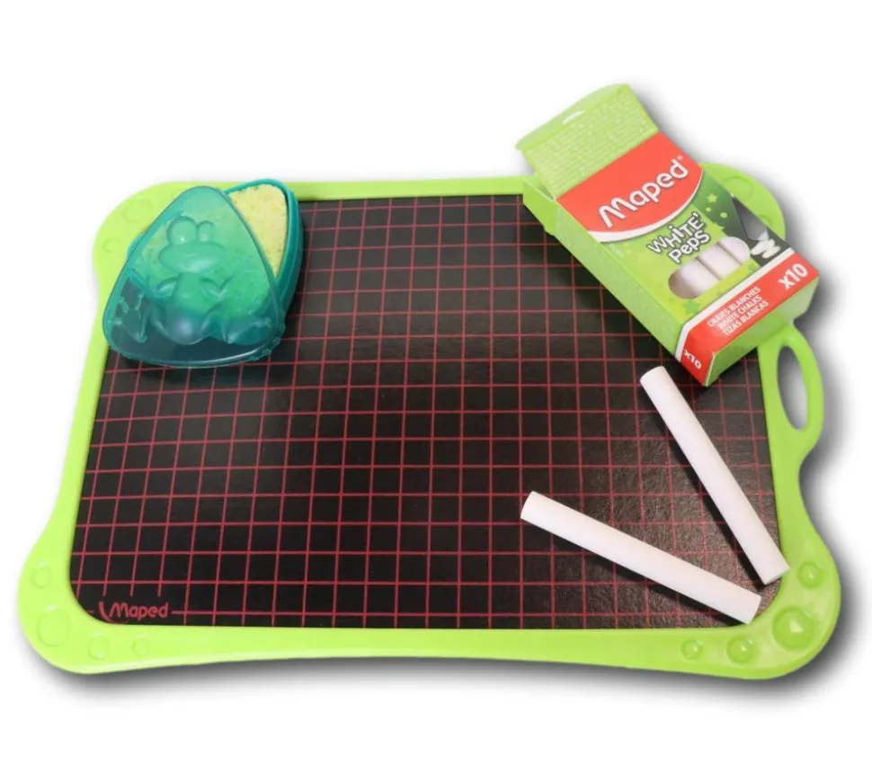 Ardoise noire recto neutre et verso grille