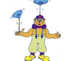 Assiette chinoise de jonglage avec bâton