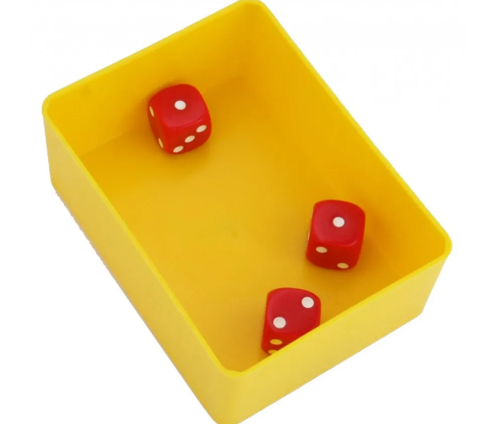 Bac rectangulaire 100x74x38 mm plastique jaune