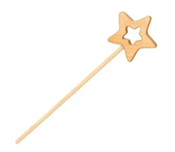 Baguette magique en bois pour jeu 38 cm étoile